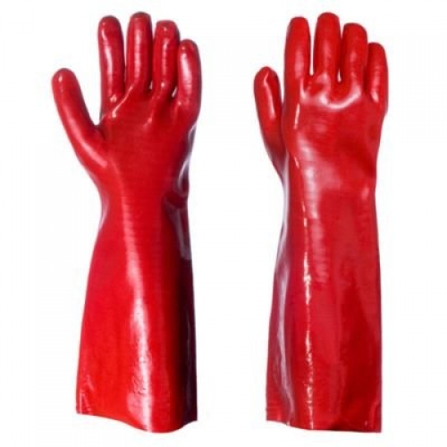 RED HEAVY DUTY PVC GLOVES  G-P245 - Click for more info