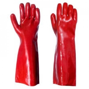 RED HEAVY DUTY PVC GLOVES - BSG12925